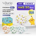  Durio Pokémon Kid's 4 Ply Surgical Face Mask 